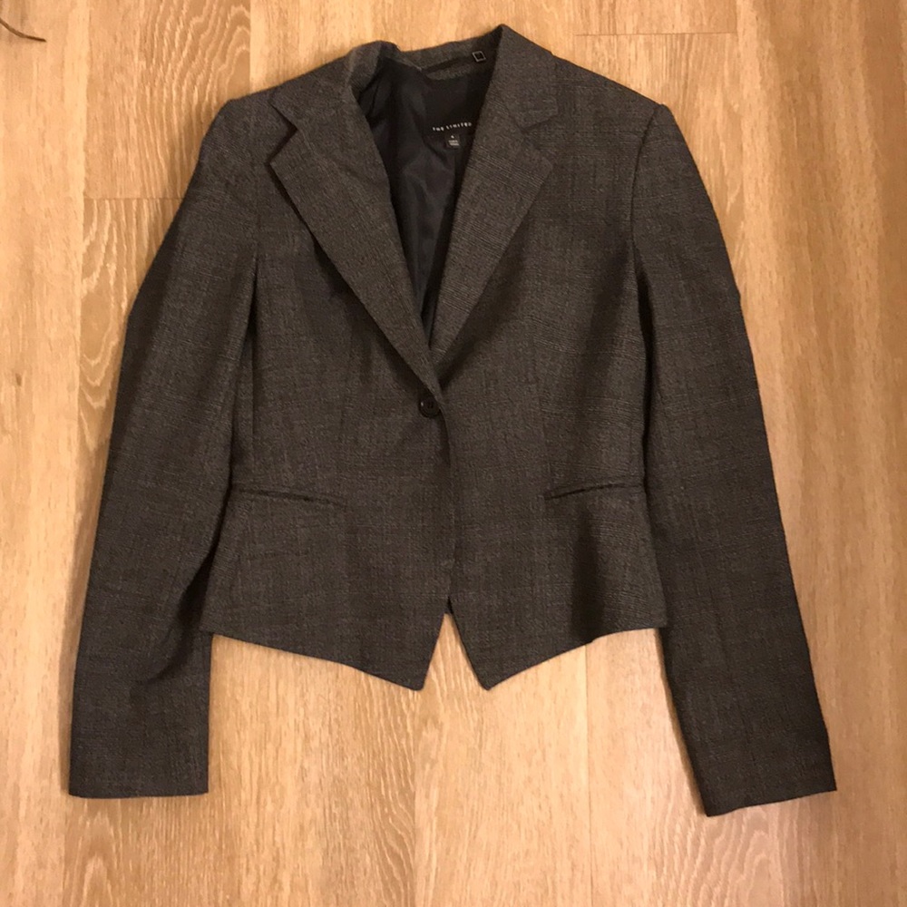 The Limited gray black blazer 4